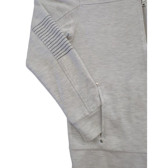 INC INTERNATIONAL CONCEPTS Knit Light Gray/Grey Full Zip Moto Jacket Men Size M - Picture 2 of 6